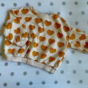 Zara Kids Size 3-4 Heart Sweatshirt
